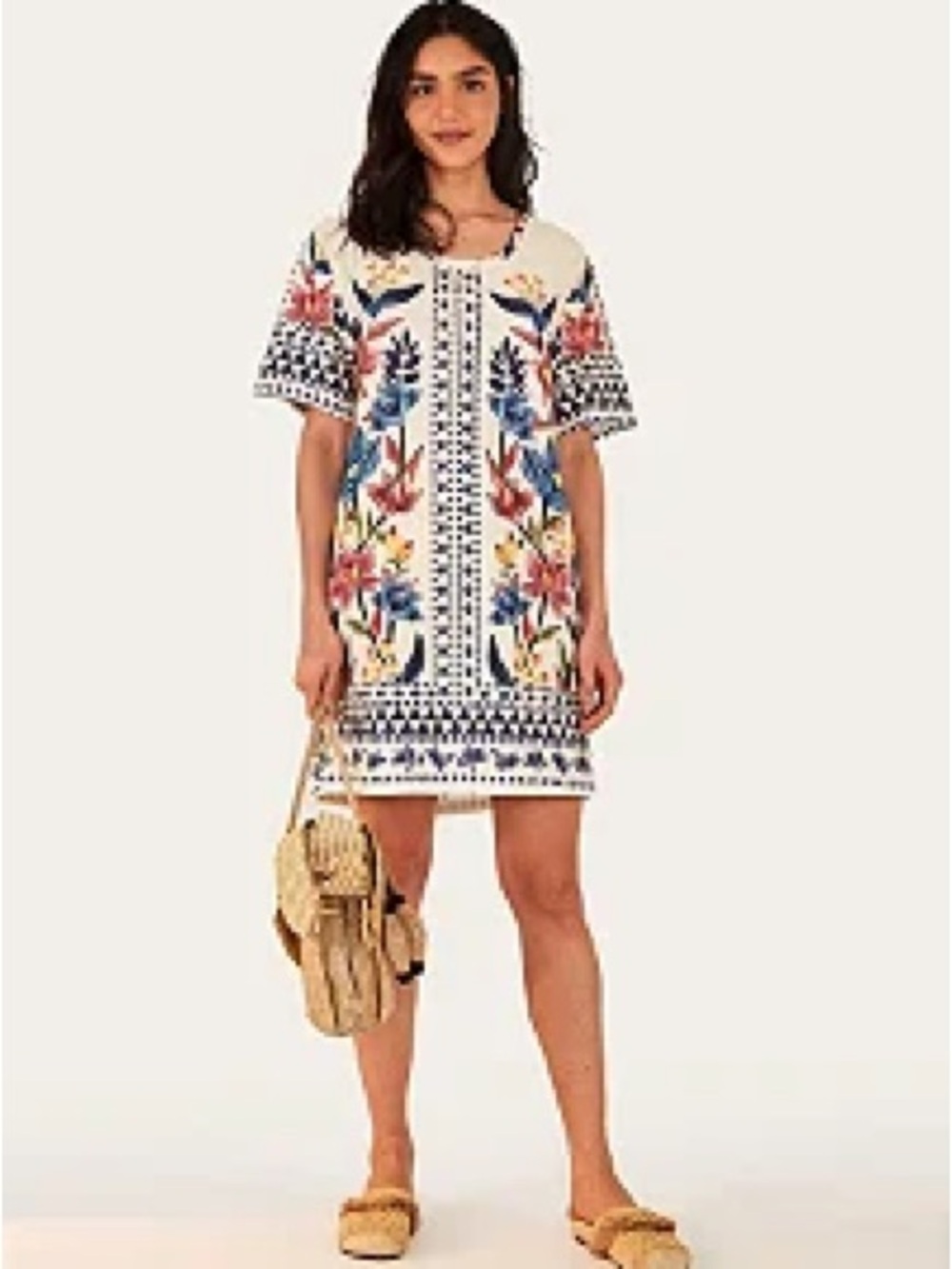 FARM Rio Embroidered Floral Mini Dress Size XL